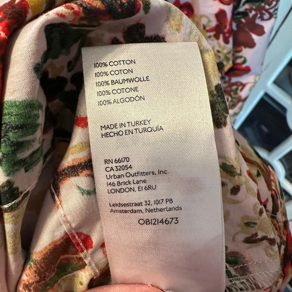 Anthropologie Women's Somerset Pink Floral Midi‎ Dress Size Small Tiered - Picture 6 of 13
